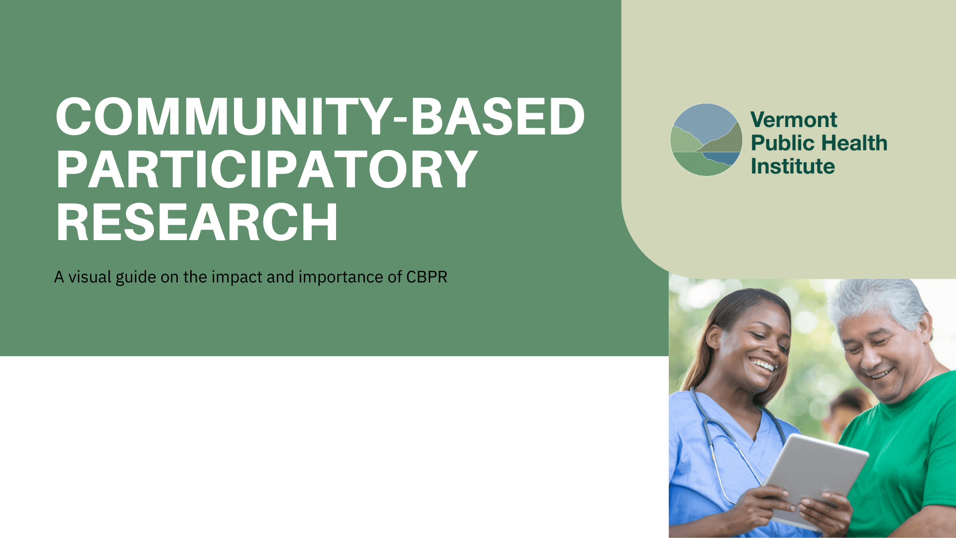 Community Based Participatory Research title slide